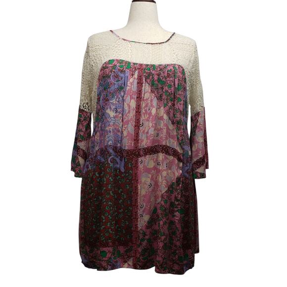Umgee Crochet Paisley Dress Plus Sz 2XL - Picture 1 of 8